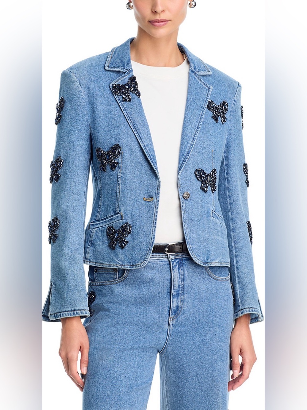 Cinq a Sept Rhinestone Bow Le Petite Khloe Blazer